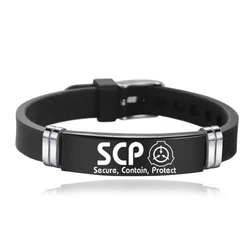 Game SCP Foundation Bangle Bracelets Special Containment Procedures Sport Casual Stainless Steel Cool Jewelry Gifts