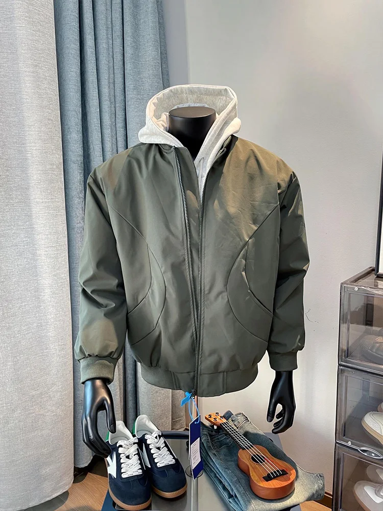 

Cleanfit American High Street Military een ort Jaet Men's Spring Autumn Sli Baseball Flight Jaet Loose Fit Ox...