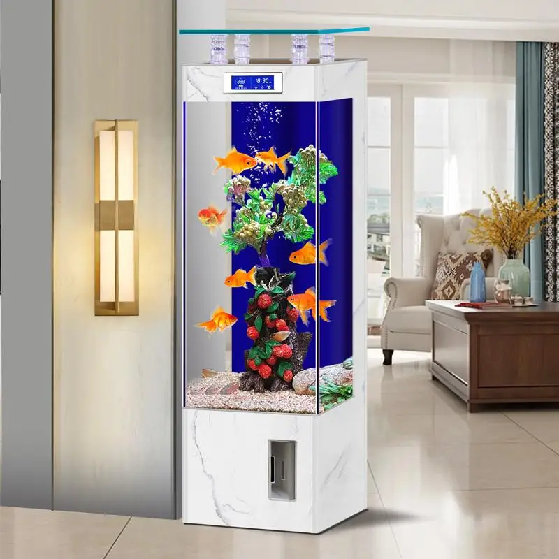 Modern Simple Design Aquarium Filtered Water Multifunction Living Room Aquatic Pet Supplies Ecology Pet Products Acquario FYFT