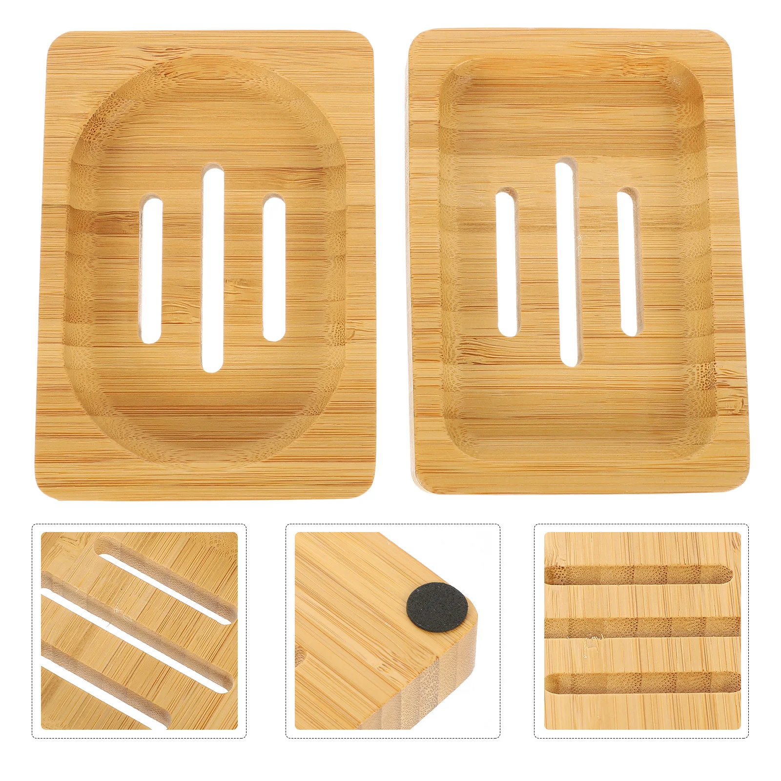 2 шт., бамбуковая коробка, дренажный дизайн