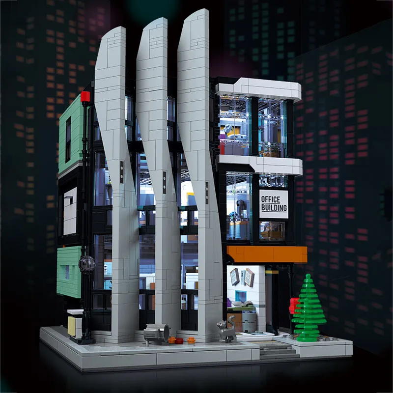 MOC-129253 الإبداعية مكتب "باس على الأعلى" وحدات مدينة العمارة اللبنات نموذج عرض الشارع الطوب مجموعة لعبة طفل هدية #3