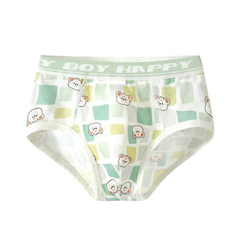 2-14 Years Old Green Boy\'s Briefs Underwear Boy Stretchy Panties Kids Clothes 3 4 5 6 7 8 9 10 11 12 13 14 Years Old 243004