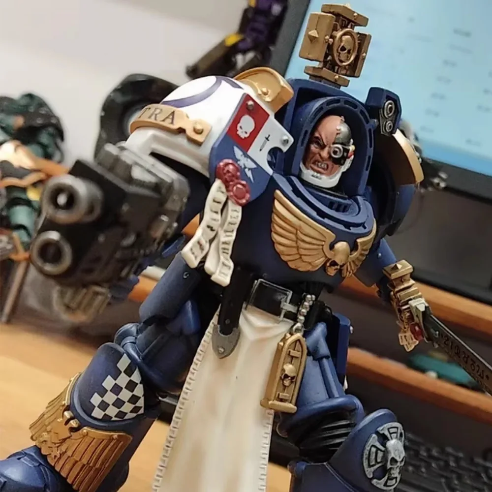 Alegria brinquedo presente warhammer 40k figura de ação ultramarines capitão em terminator armadura figura de ação conjunta estatueta móvel modo