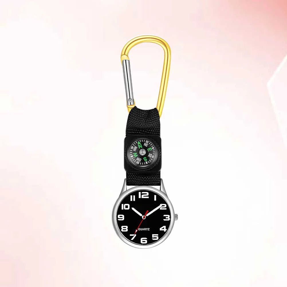 

Альпинистские часы для медсестры, желтые простые карманные часы двойного назначения для улицы, дома, дизайн с карабином, удобные часы