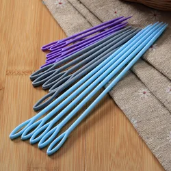 5pcs 7cm 9cm 15cm Plastic Knitting Needles Crochet Hooks Wool Yarn Needle Children DIY Sweater Weaving Tools Accessory