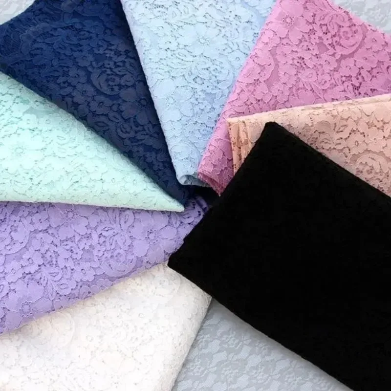 

1.5 M New High Quality Brocade Cotton Strand Lace Fabric Handmade Women's Dress Knitted Jacquard Fabric Clothing Accessories