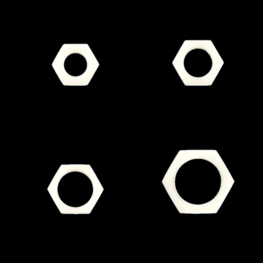 Tuercas de plástico de rosca hembra, tuerca de bloqueo hexagonal exterior con anillo de sellado, 1/8 \