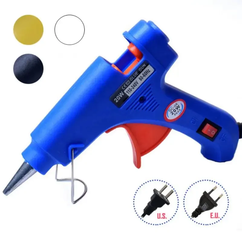 Mini 20w Melt Glue Gun for Sealing Wax Stick Professional High Temp Heater Hot Glue Gun Repair Heat Tool Fit 7mm Glue Sticks