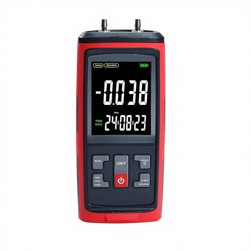 Digital Manometer Pressure Tester Data Logger PC Data Records 13 Units Differential Pressure Gauge Large LCD Digital