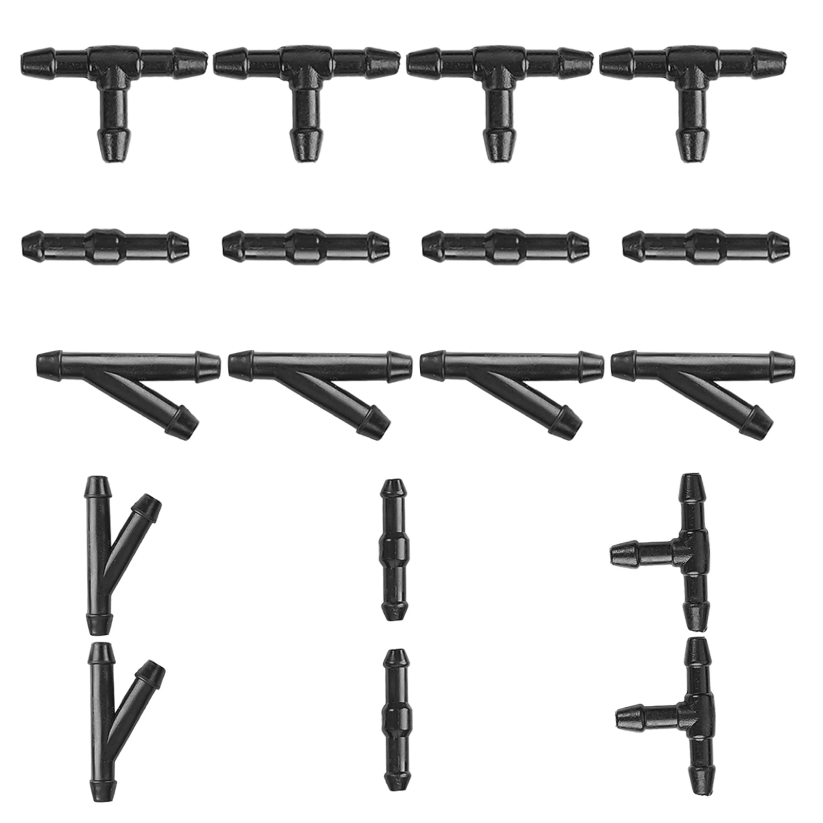 Erick\'s Wiper 18Pcs Front Windshield Windscreen Wiper Washer Spray Jet Nozzles Tube Connector T Piece Straight Tee 3 Way Y Piece