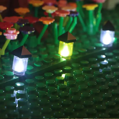 1PC 0.8mm 핀 DIY 1x4 빌딩 블록 램프 가로등 전기 장식 1X1 LED 벽돌 USB 도시 조명