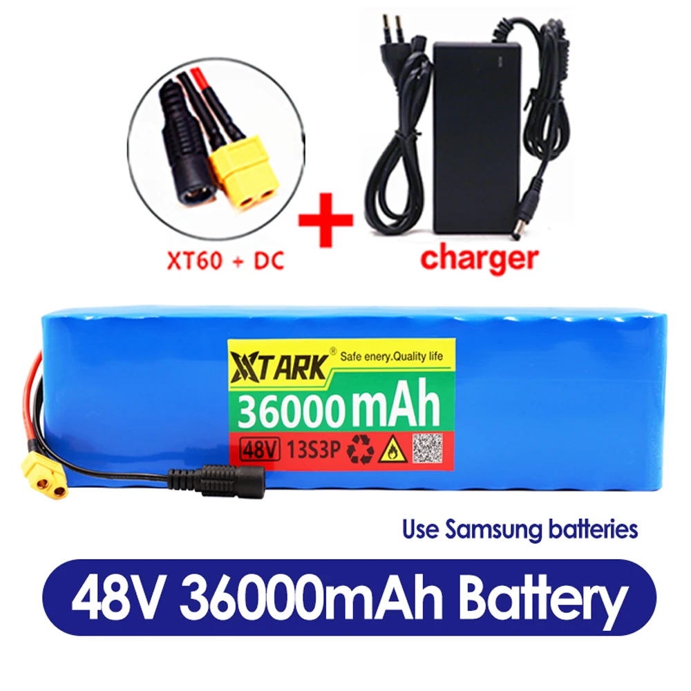 For 54.6v  48v Electric Bike Electric Bike Scooter Large Capacity  30Ah 13S3P 18650 Li-ion Battery Pack  with BMS+ Charge