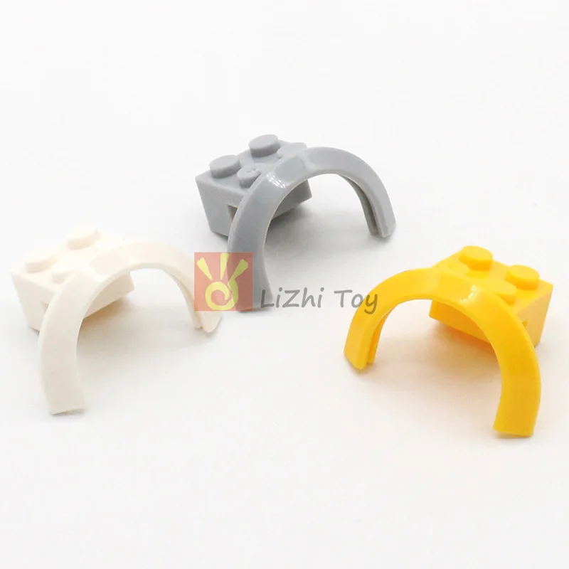 10pcs MOC 50745 Vehicle Mudguard 4x2 1/2x1 2/3 with Arch Round Brick Building Blocks Compatible Car High-Tech Parts Toy