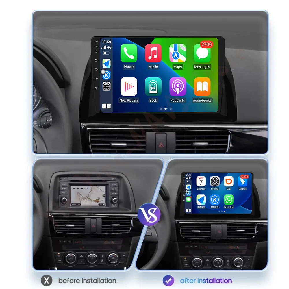 9 "أندرويد 16 لمازدا CX5 CX-5 CX 5 2012-2015 DSP راديو السيارة مشغل وسائط متعددة نظام تحديد المواقع Navigaion DSP ستيريو السيارات 2.5D شاشة تعمل باللمس #6