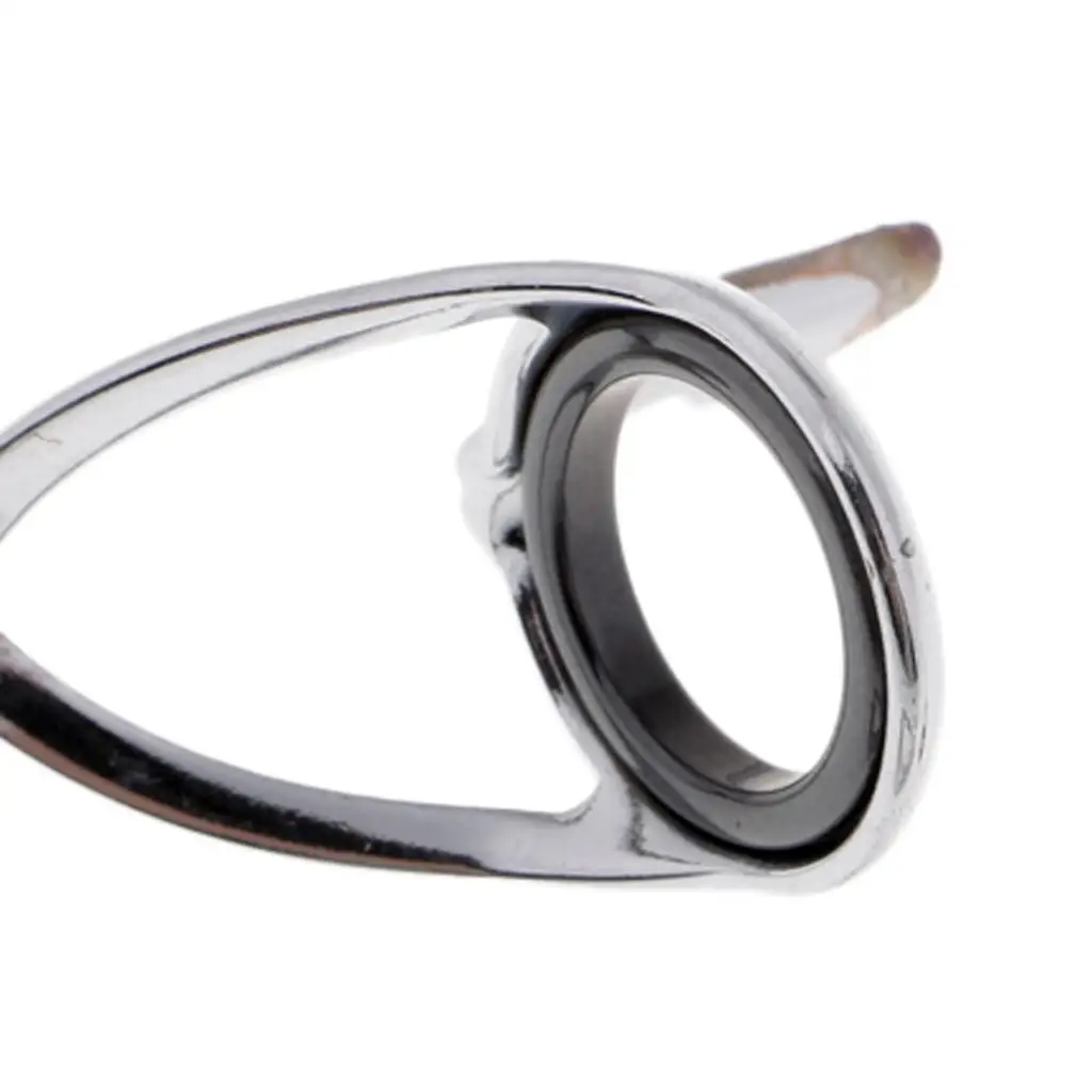 

Fishing Rod Guides Tip Silver Stainless Steel Ring Fishing Accessories Set for Fishing Rod Sleeve and Cover