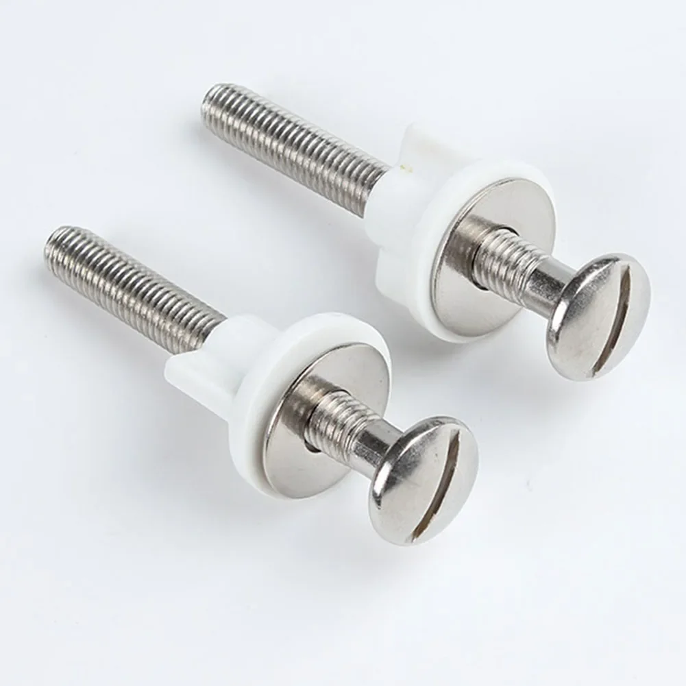 Toilet Bolt Hinge Toilet Screw Nut Fixed Action PP Silver Stainless Steel Toilet Lid Toilet Cover Fixing Device