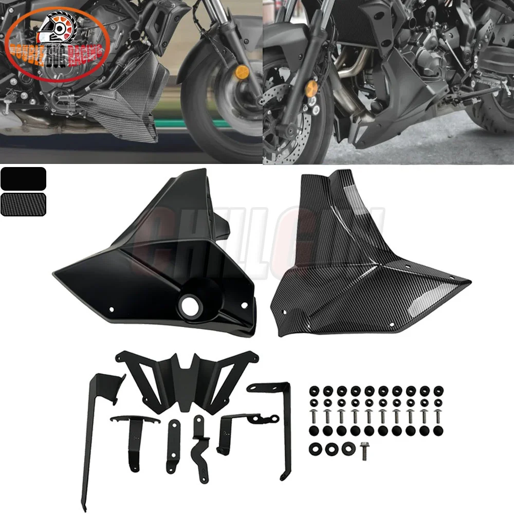 

Motorcycle Engine Spoiler Belly Pan Lower Fairing Mounting Bracket Protective Cover For Yamaha MT-07 MT07 FZ07 FZ-07 2021-2024