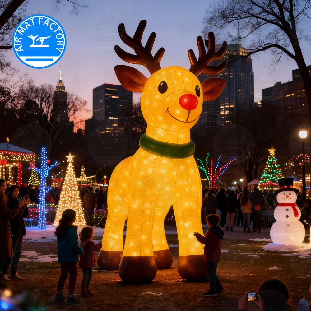 

Giant Inflatable Reindeer Decoration Large Outdoor Christmas Yard Inflatable Figure Holiday Party Lawn Ornament Display