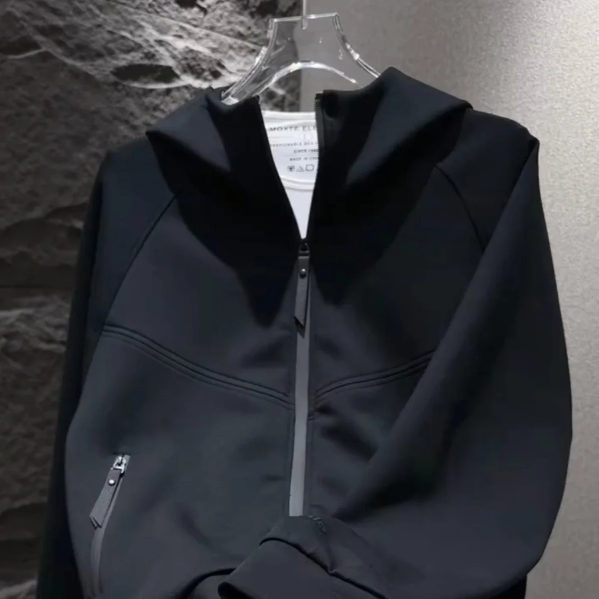 

Faionable Hooded Jaet Men's Casual Outdoor Zipper ket Coat Spring Autumn Nylon Fabric Youth Regular Fit Long Sve