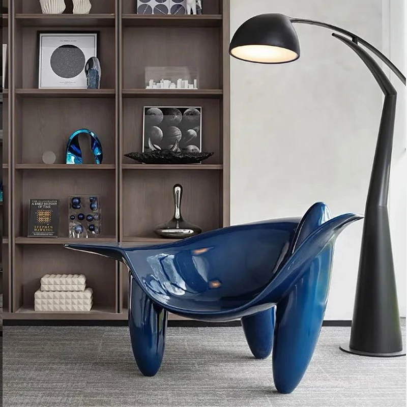 

Nordic Special-shaped Fiberglass Armrest Radish Chair Hotel Villa Sales Office Creative Fashion Single Chair Дизайнерская Мебель