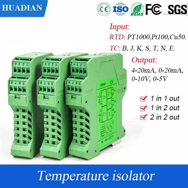 Thermocouple temperature isolation transmitter ModbusRTU acquisition guide module K dual turn RS485 output card