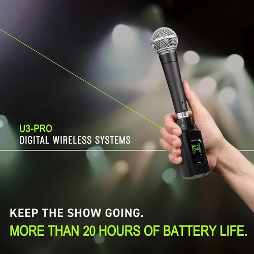 Imagen 2 del producto Convertidor de micrófono inalámbrico Sistema transmisor y receptor XLR para micrófono dinámico y condensador