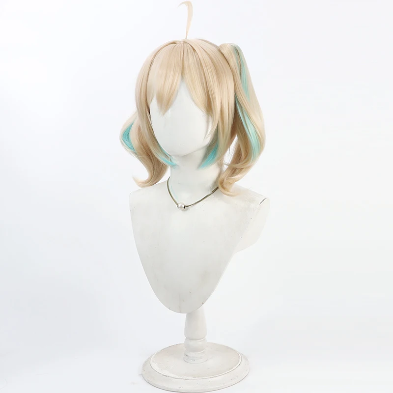 Anime Game Vtuber Nijisanji YouTuber Enna Alouette Cosplay Wig Halloween Party Prop Synthetic Hair Heat Resistant Fiber+Wig Cap