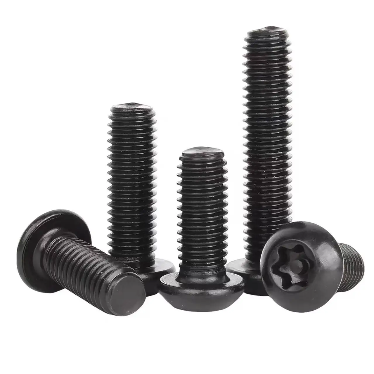 Schwarze Torx-Pfanne aus Edelstahl 304, sechs manipulationssichere Rundkopfschraube mit Stiftsicherheitsschraube – Detail 2