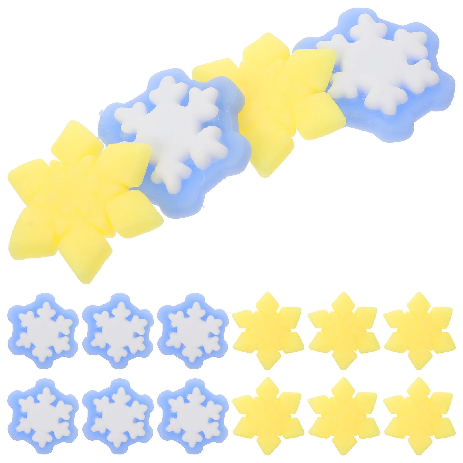 40 Pcs Christmas Pinch Toy Set Snowflake Squeeze Toys Party Tricky Pressure Relief Soft Rubber Stretchy Sensory Plaything