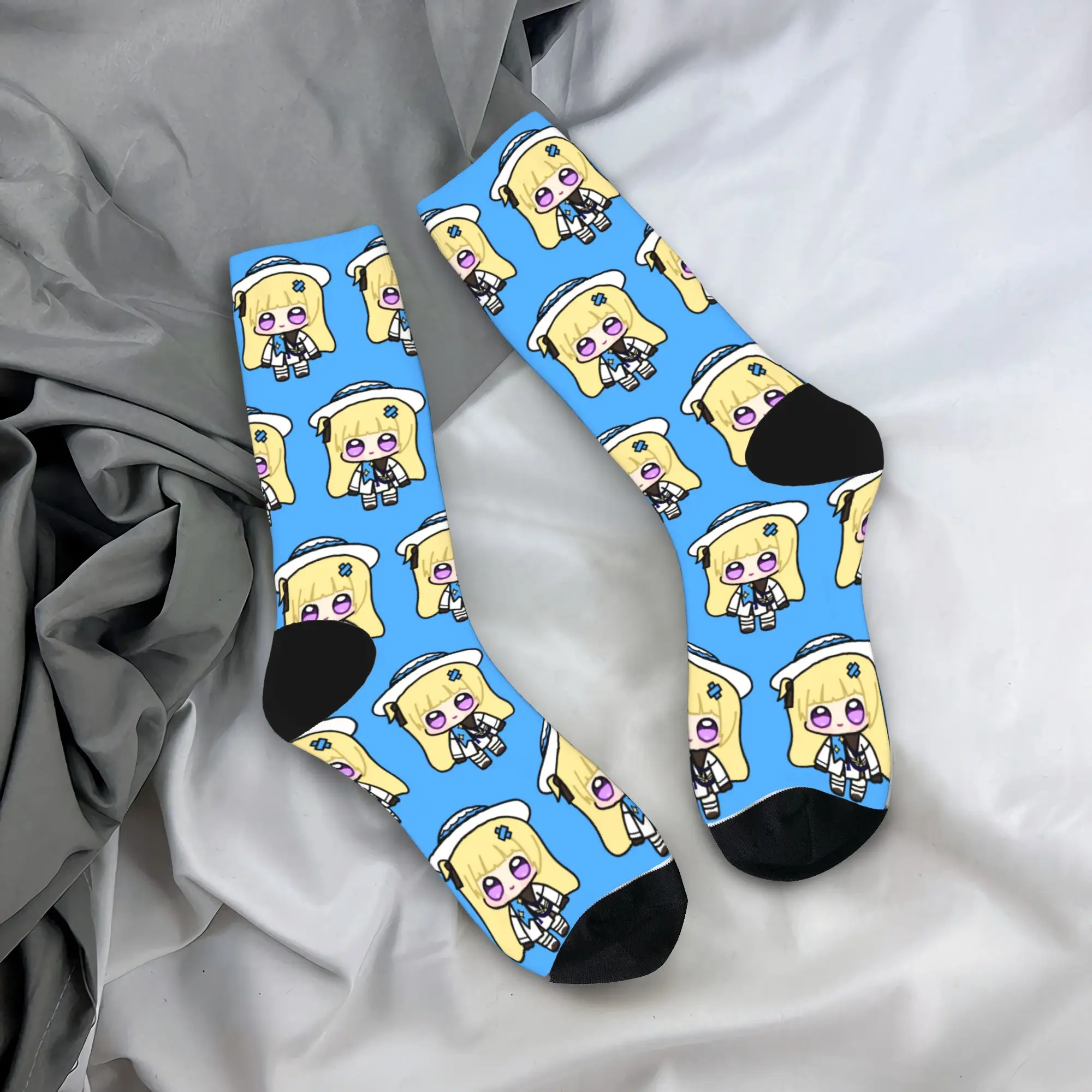 Winter Warm Colorful Unisex Wuthering Waves Phoebe Chibi Socks  Breathable Middle Tube Socks