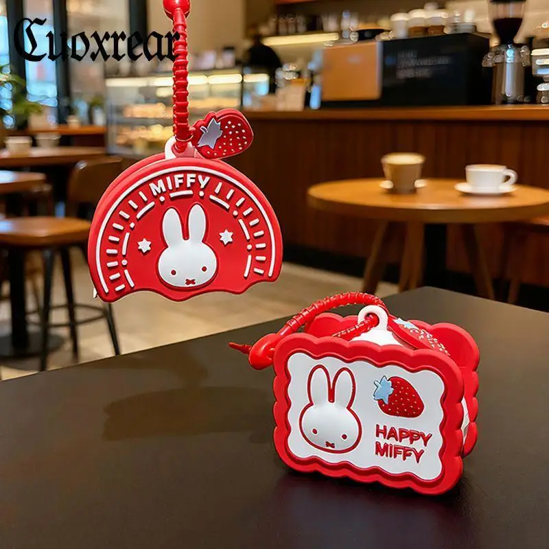 New Cartoon Miffy Rabbit Coin Purse Kawaii Boris Bluetooth Earphone Storage Bag Backpack Pendant Children's Holiday Gift