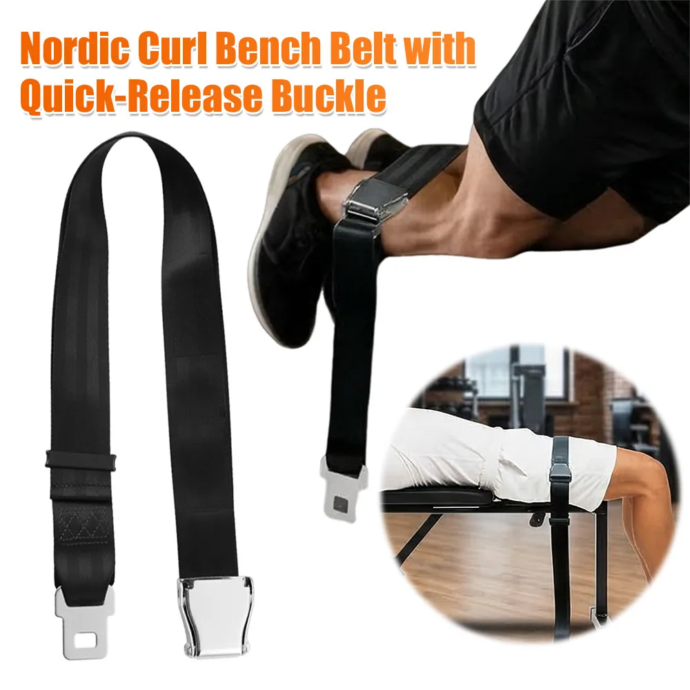 Nordic Curl Stabilisierungsband mit Schnellverschluss-Schnalle Körperfixiergurt für Nordic Curls Beinstreckungen Heimfitness-Training