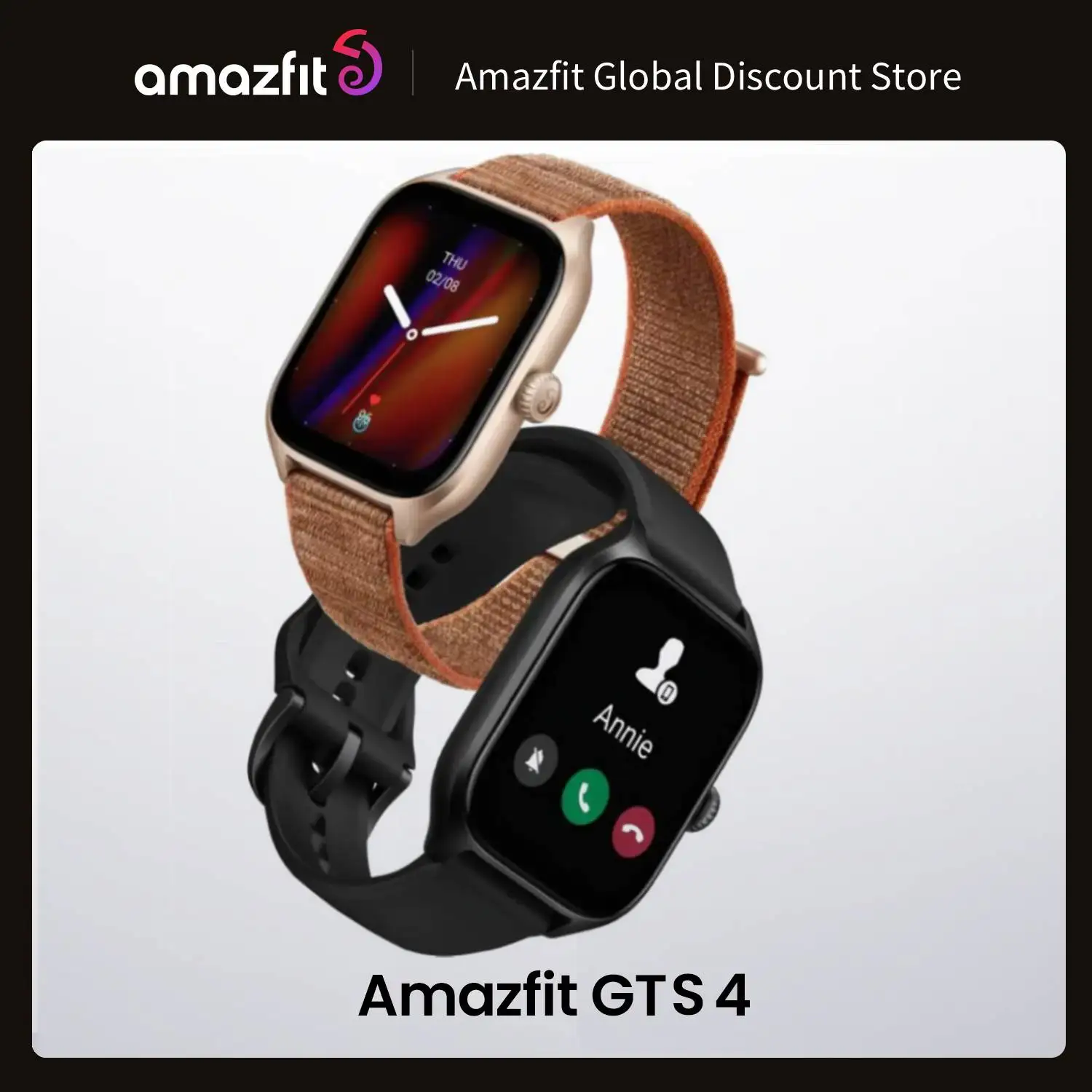ساعة ذكية Amazfit GTS 4 جديدة مع Zepp OS GPS Alexa 24H لمراقبة معدل ضربات القلب 150 وضعًا رياضيًا متوافق مع Android iOS