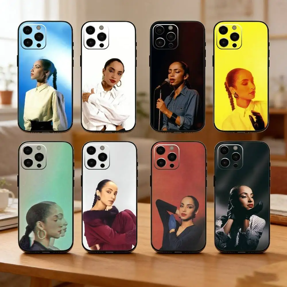 

Singer S-Sade A-Adu Phone Case For iPhone17,16,15,14,13,12 Plus,Max Soft Silicone Black Cover