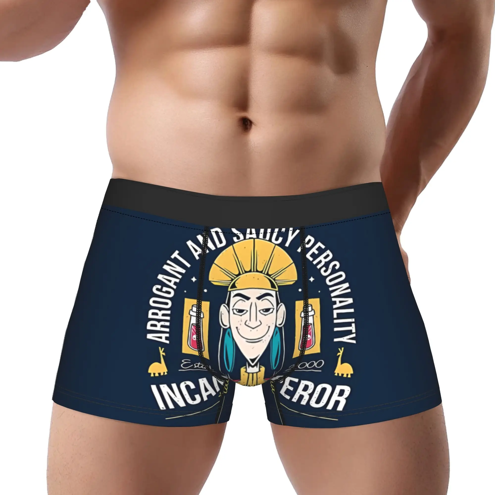 

Трусы Incan Emperor The Emperor's New Groove, дышащие трусики, мужское нижнее белье, шорты с принтом, трусы-боксеры