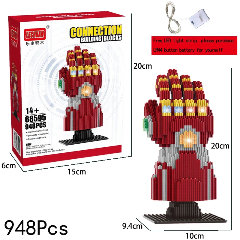 Disney Marvel Legends lego Iron Man Building Thanos Infinity Gauntlet Building Blocks The WOLverine Cartoon Character block Toys