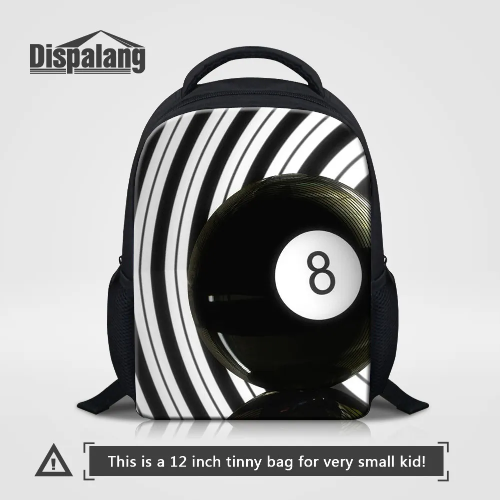 

Basketball Football Print Kids Backpack, 12 Inch School Bag for Boys, Kindergarten Preschool Sport Gift Schoolbag
