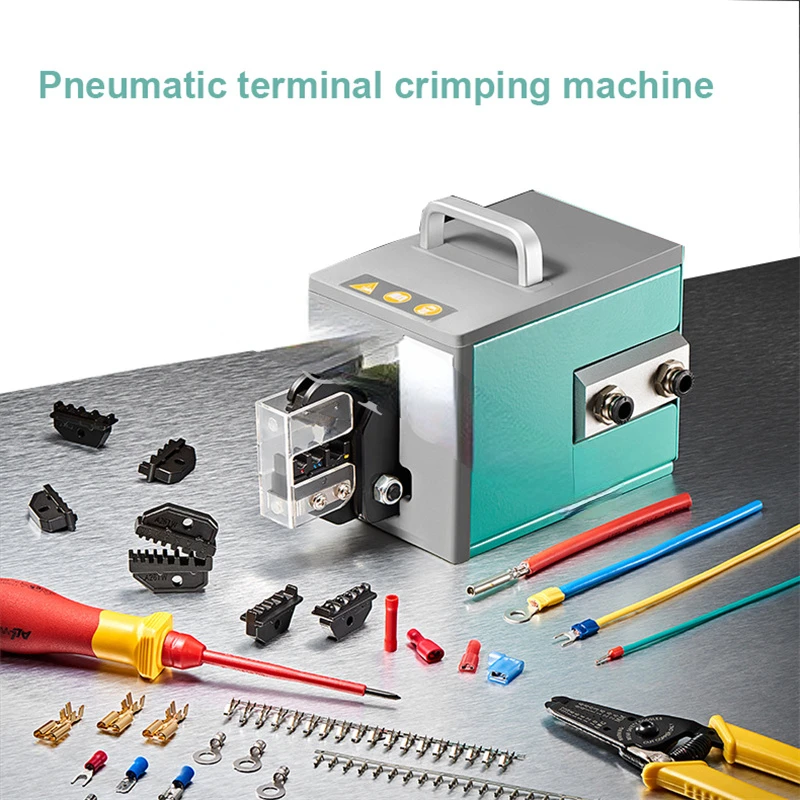 Pneumatic Terminal Crimping Machine Cold Crimping Terminal Copper Nose Tube Insulation Cable Wire Terminals Crimper Tool 0.5-16m