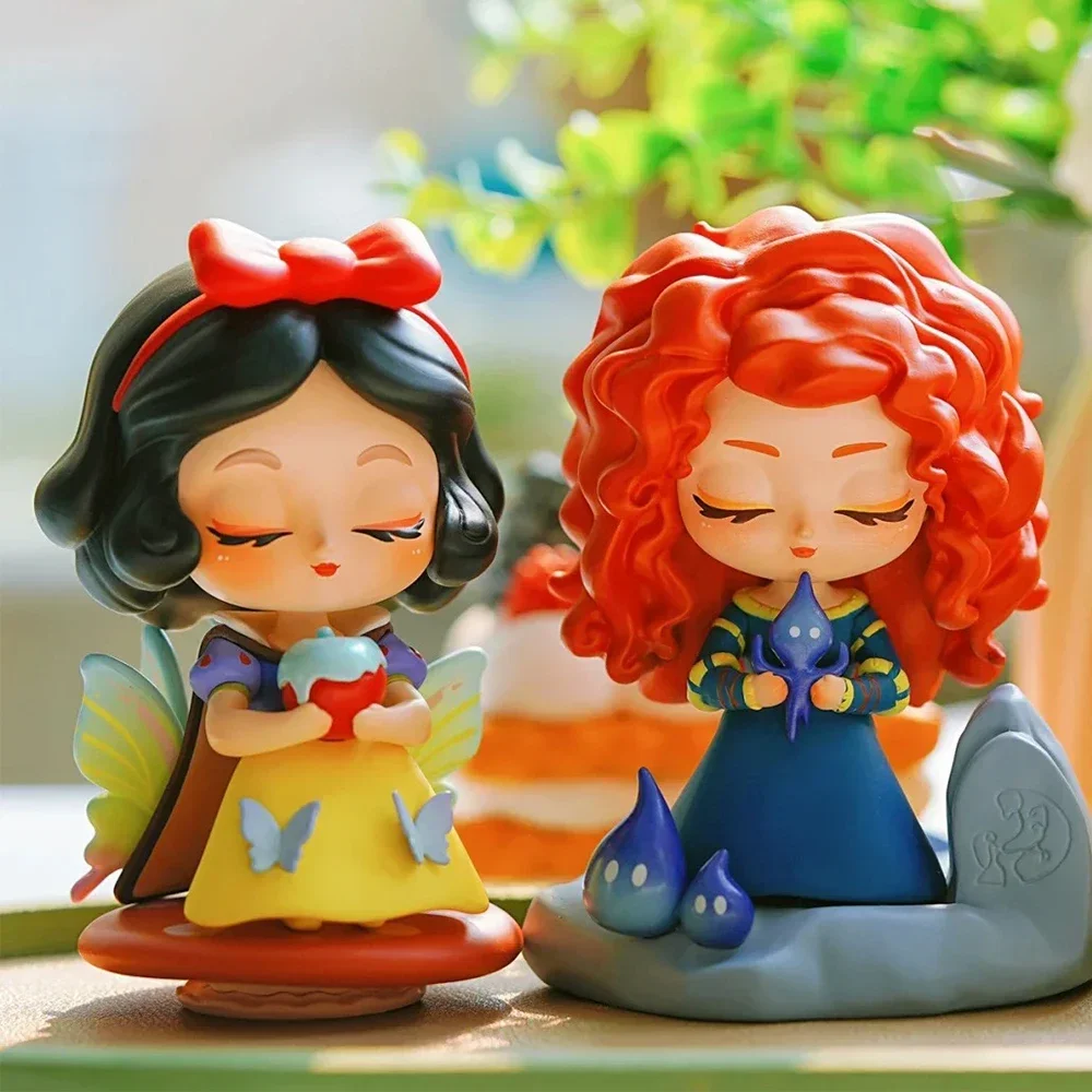 Disney Princess Becoming A Better Self Series Blind Box Cinderella Snow White Bell Anime Figure Mystery Box Model Kids Toy Gifts