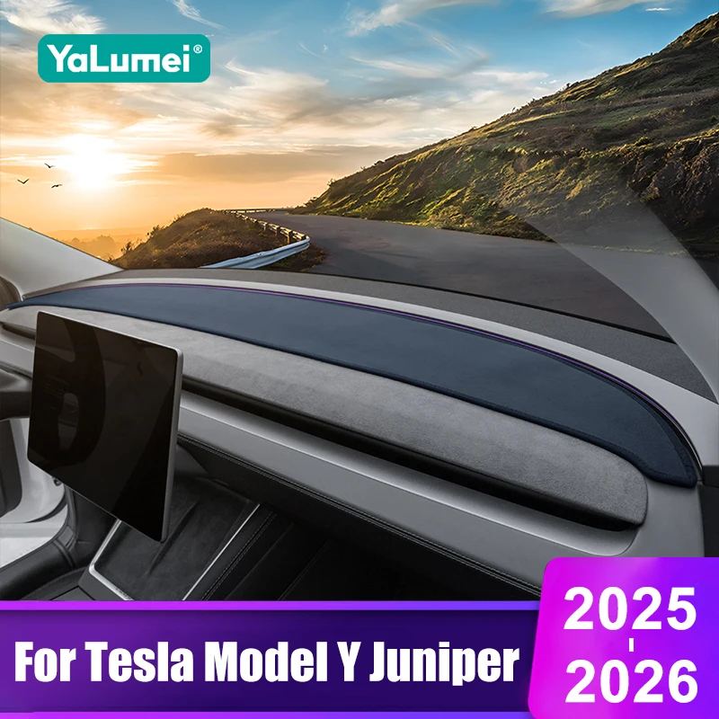 

For Tesla Model Y Juniper 2025 2026 Car Dashboard Cover Sun Shade Avoid Light Mat Pad Instrument Panel Non-slip Pad Accessories