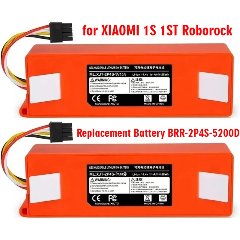 

14.4V Li-ion Battery Robotic Vacuum Cleaner Replacement Battery for Xiaomi Robot Roborock S50 S51 S55 Accessory Spare