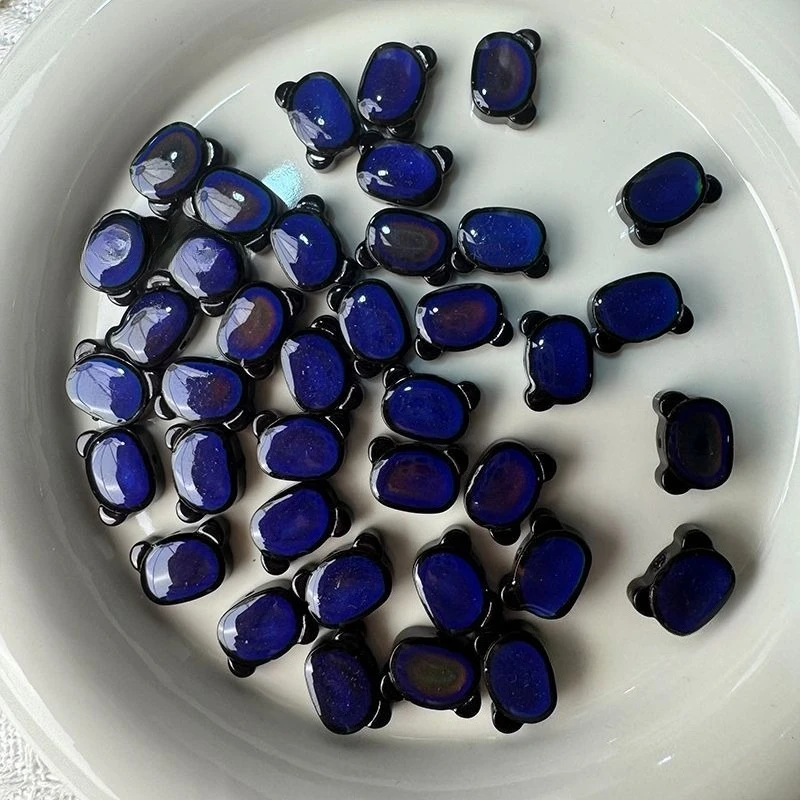 10pcs Temperature Change Beads Magic Color Changing Glass Beads with Hole for DIY Jewelry Making