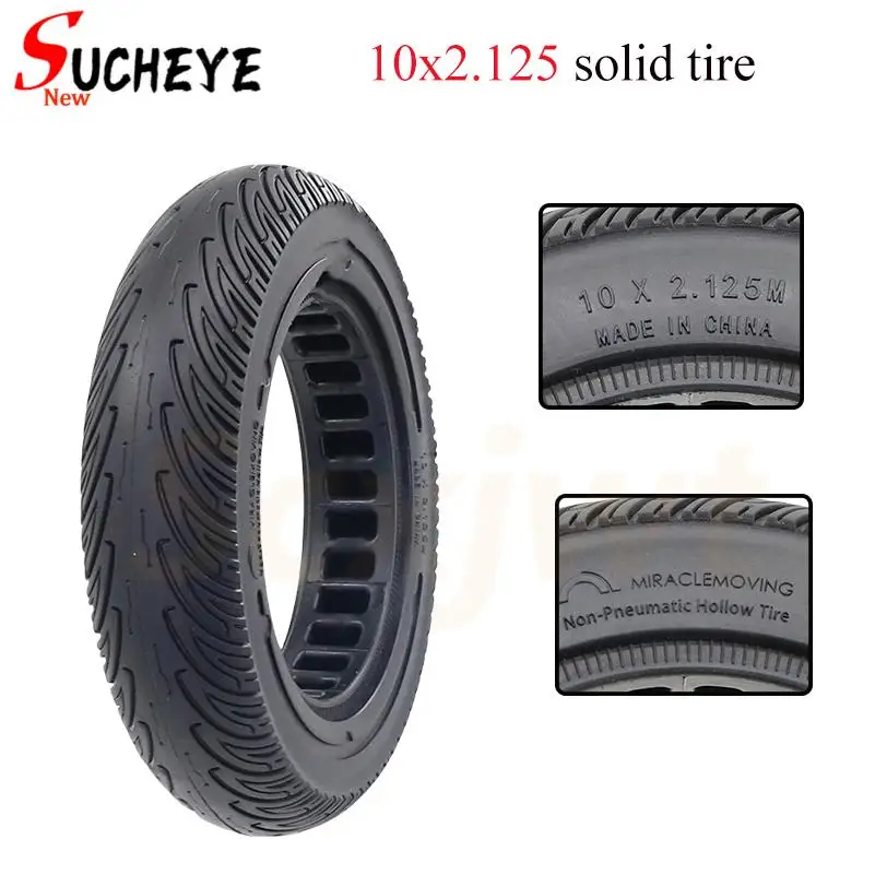 10 Inch 10x2.125 Rubber Solid Tire For Ninebot Segway F20 F25 F30 F40 Electric Scooter Tubeless Thickened Explosion Proof Tyre