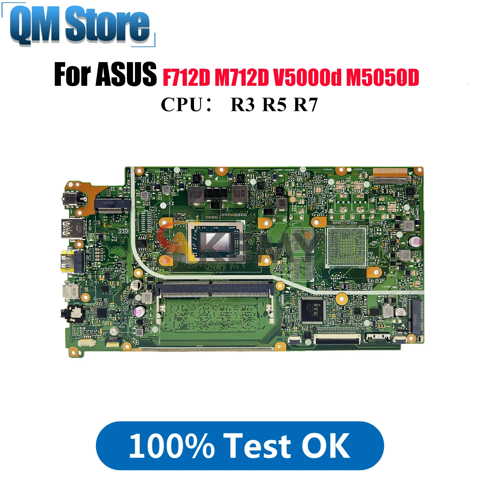

X712DAU Laptop Motherboard For ASUS VivoBook V5000d F712D X712DAP X712D X712DA M5050D X712DK M712D Mainboard With R3 R5 R7 CPU