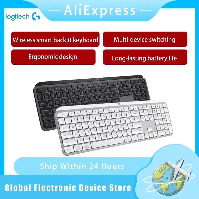 

НОВАЯ оригинальная беспроводная Bluetooth-клавиатура Logitech MX Keys S, офисное соединение нескольких устройств, болт с подсветкой, ультратонкий и портативный