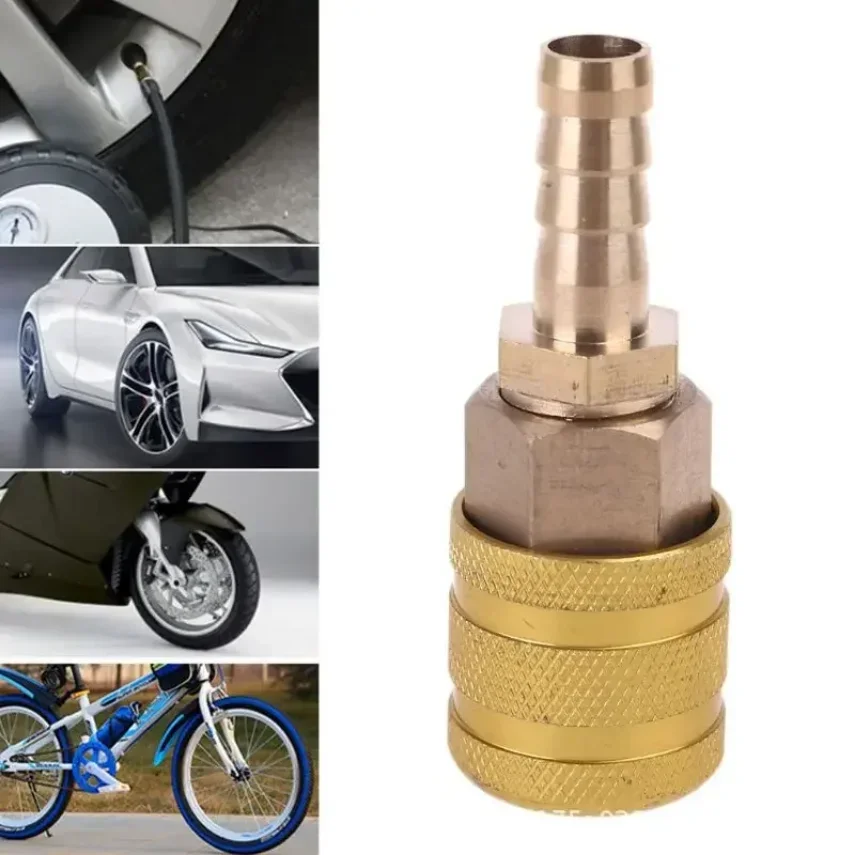 1Pc 8mm Car Tire Valve Clip Pump Nozzle Clamp Solid Brass Quick Connect The Inflation Connector Air Chuck Inflator Pump Adapter