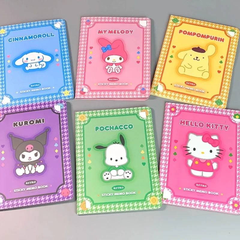 Kawaii Sanrio Hello Kitty Convenience Book Mymelody Kuromi Cinnamoroll Note Book Cute Paste Notepad Student Office Stationery