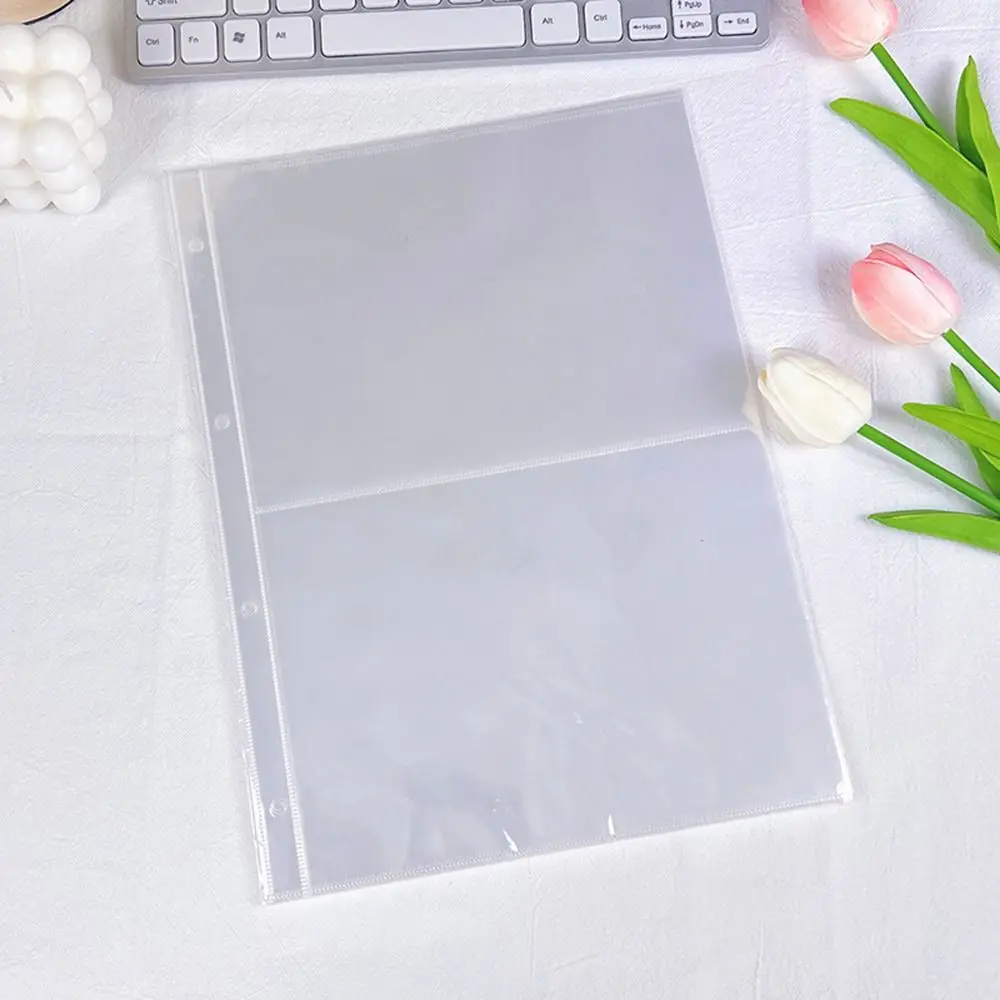 A4 Clear Photo Album Refill Pages File Protector 4 Hole 4 Ring Binder Photocards Postcard Card Notebook Card Stamp Die Storage