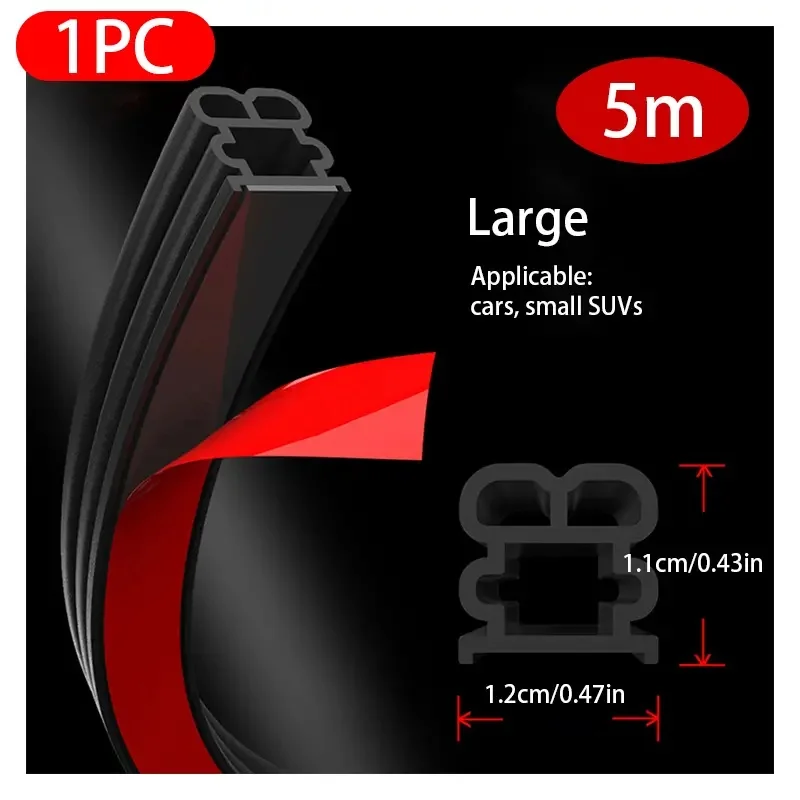 Bandes d'étanchéité en caoutchouc pour voiture, Double couche, insonorisées, accessoires d'isolation phonique