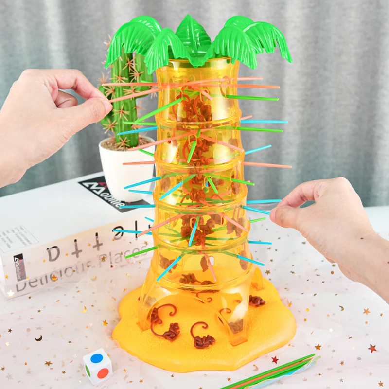 Monkey Climbing Tree Game ToyTable Game Toy For Family Party Multiplayer Tabletop Parent-Child Early Learning Educational Toys